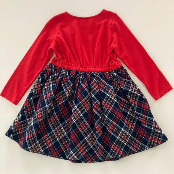 Gymboree 3T Toddlers Girl Holiday Christmas Red Plaid Dress - Picture 3 of 7